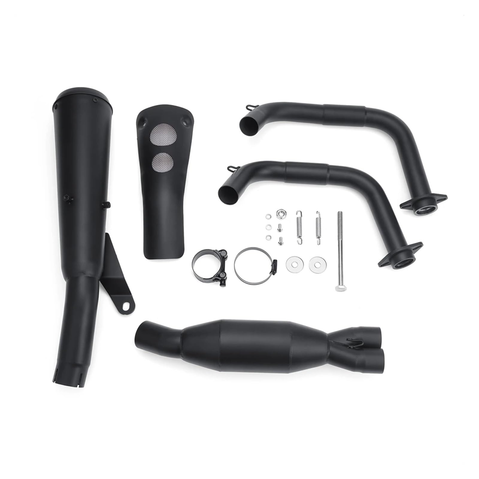 Motorrad-Endrohre Motorrad Slip-on Schalldämpfer Auspuffrohr Mit Hitzeschild Kit Für Kawasaki Für Vulcan 650 Für VN650 2015-2022 Motorrad Auspuffrohr(Single Pipe) von CUTEAS