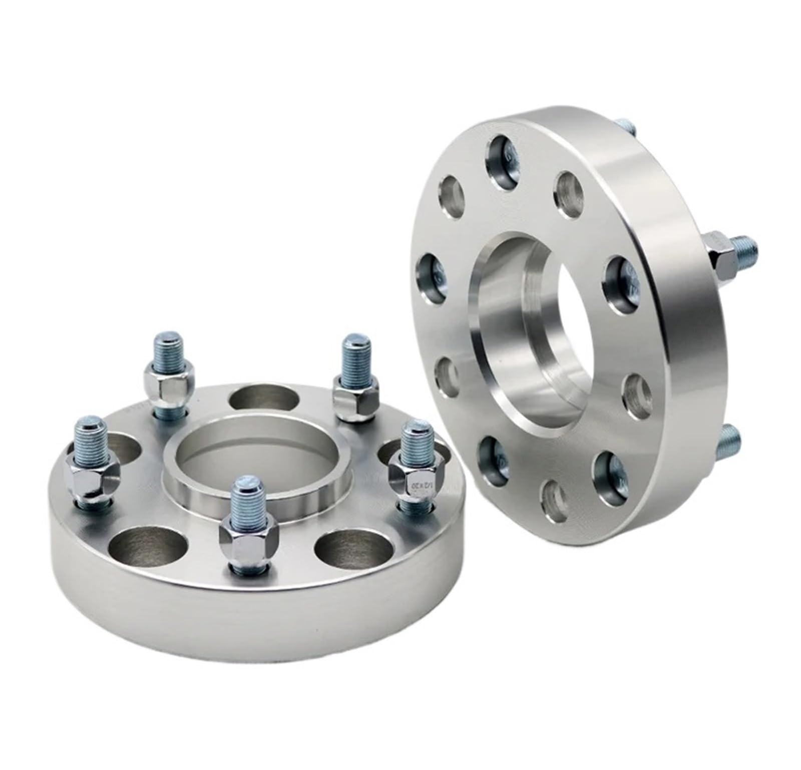 Nabenabstandshalter Für Chevrolet 5 Lug Spurverbreiterungsadapter 2 Stück 20/25/30/35/40 mm PCD 5x115 CB 70,3 mm Raddistanzscheiben(2PCS 40mm Silver) von CUTEAS