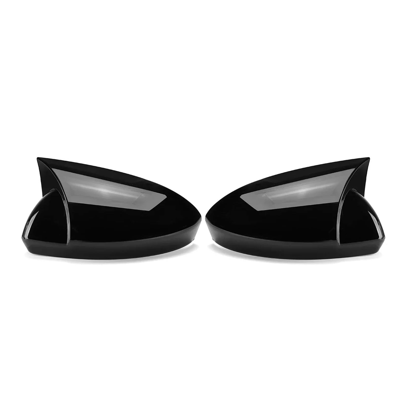Rückspiegelkappe Für Megane 4 MK4 2016-2020 Rückspiegel Abdeckung Seite Flügel Spiegel Abdeckung Auto Zubehör Außenspiegelkappe(Glossy Black) von CUTEAS