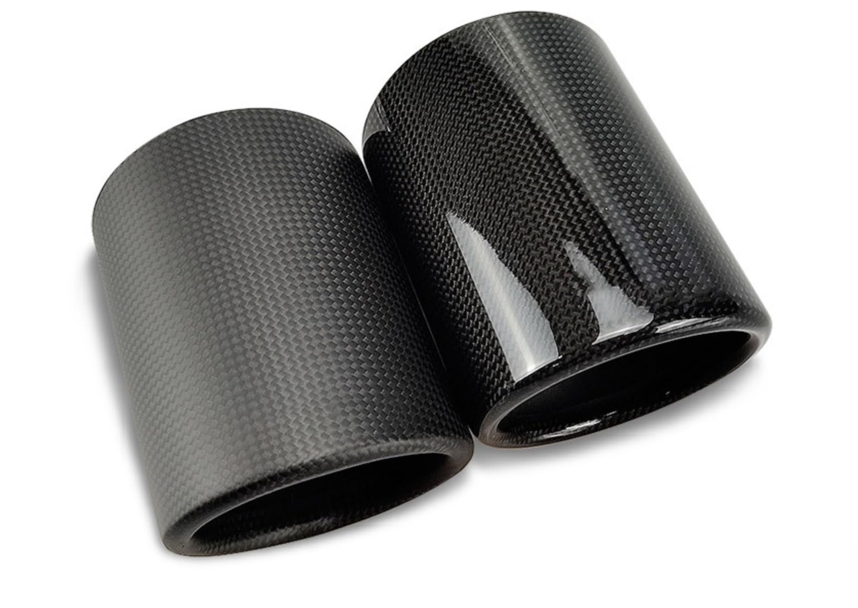 Schalldämpferspitze Für Autozubehör Real Carbon Fiber Auspuffrohrabdeckung Universalspitzen Auto Endrohre(Curly Matte 114mm) von CUTEAS