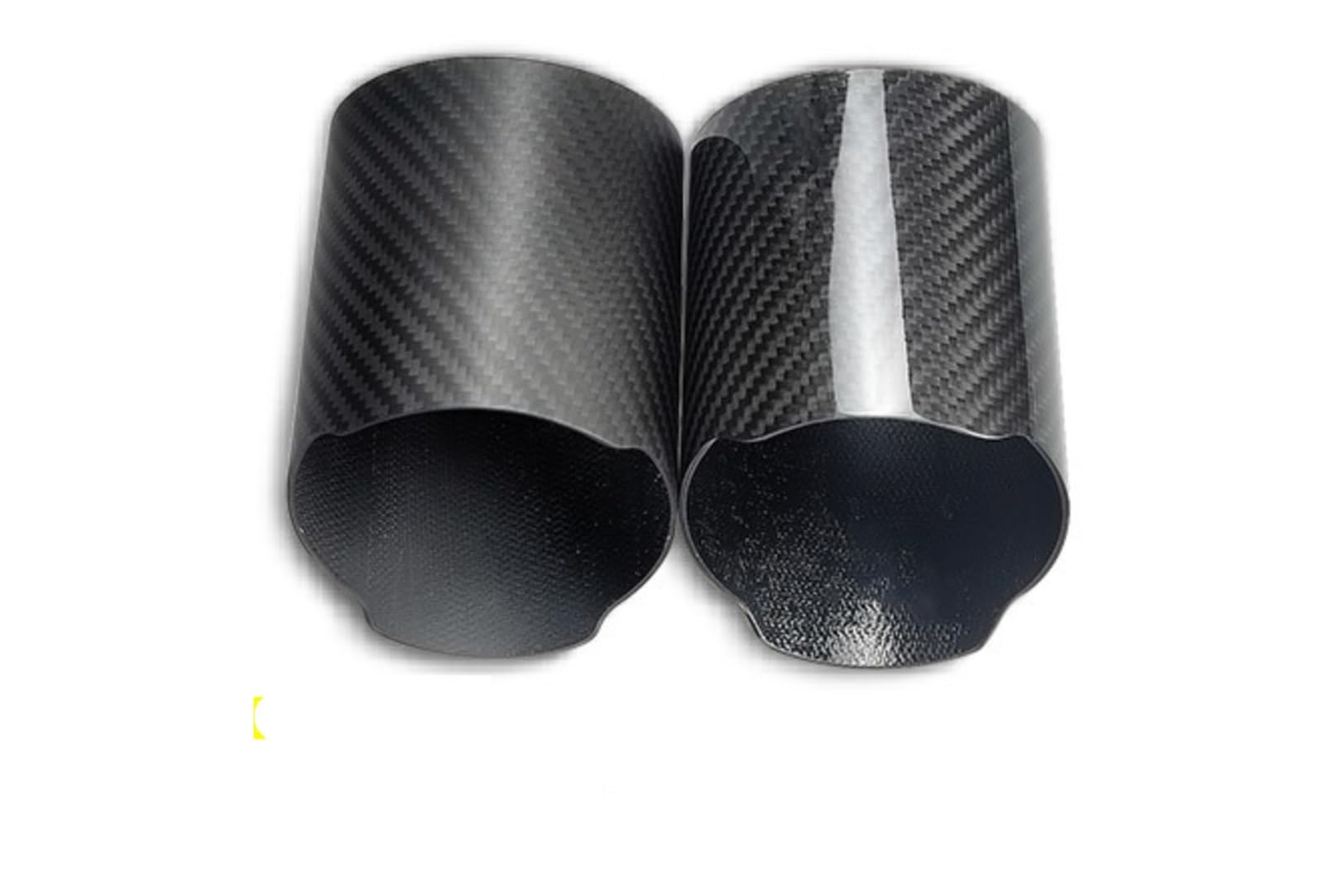 Schalldämpferspitze Für Autozubehör Real Carbon Fiber Auspuffrohrabdeckung Universalspitzen Auto Endrohre(S Glossy 101mm) von CUTEAS