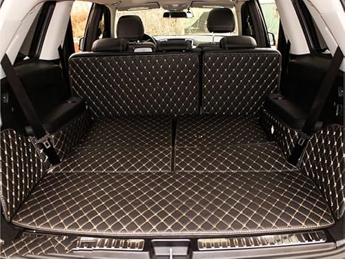 kofferraummatten Für Benz GL X166 7 Sitze-2013 Für GL 2015 Auto Stamm Matten wasserdichte Cargo-Liner Boot Teppiche Kofferraum schutzmatte (Farbe : Stil 3) von CUTEAS