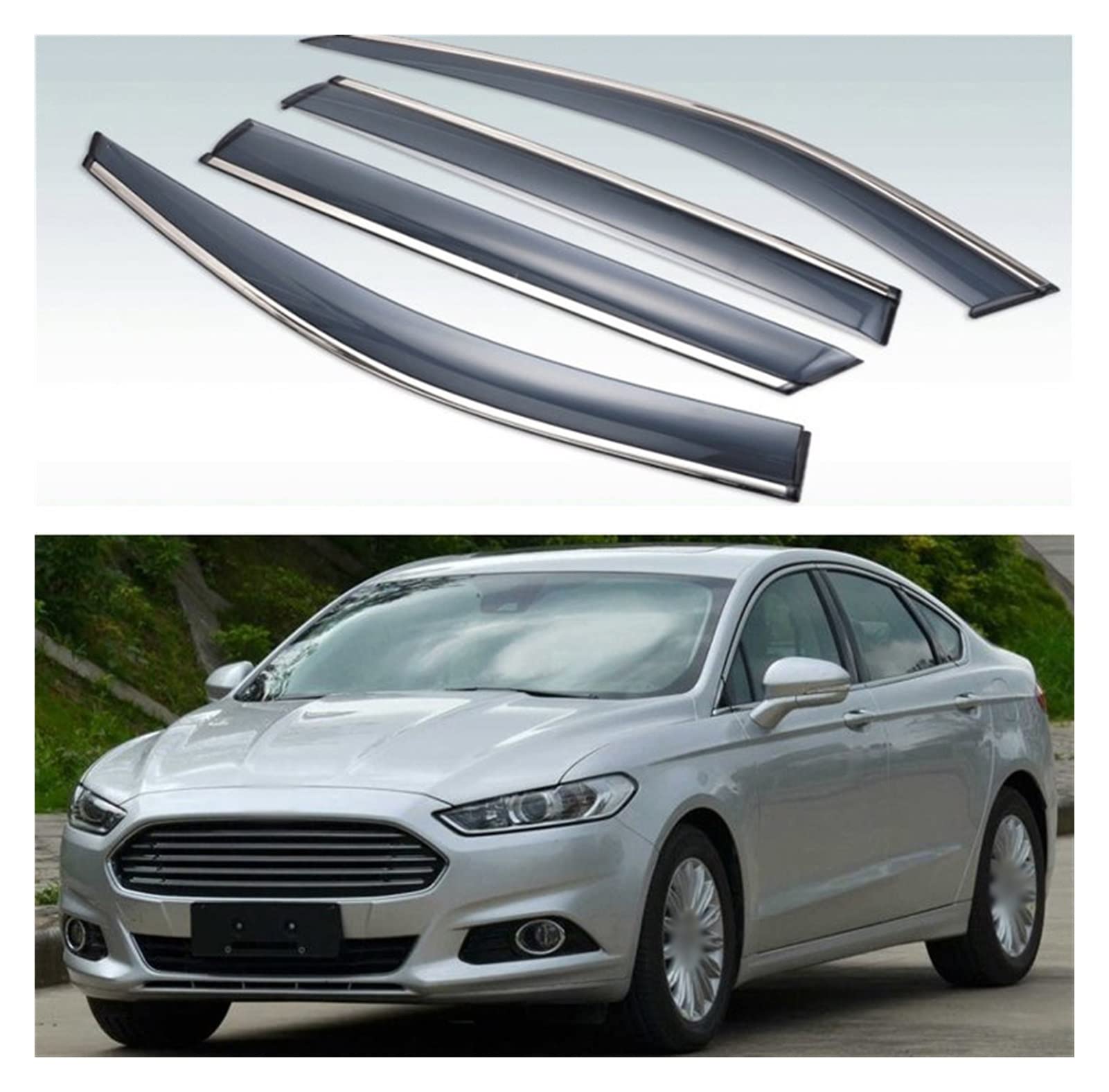 Visier Deflector Außenträger Deflektor Für Ford Mondeo Fusion 2013-2018 Windabweiser Seitenfenster Regenabweiser von CUTSUGOK