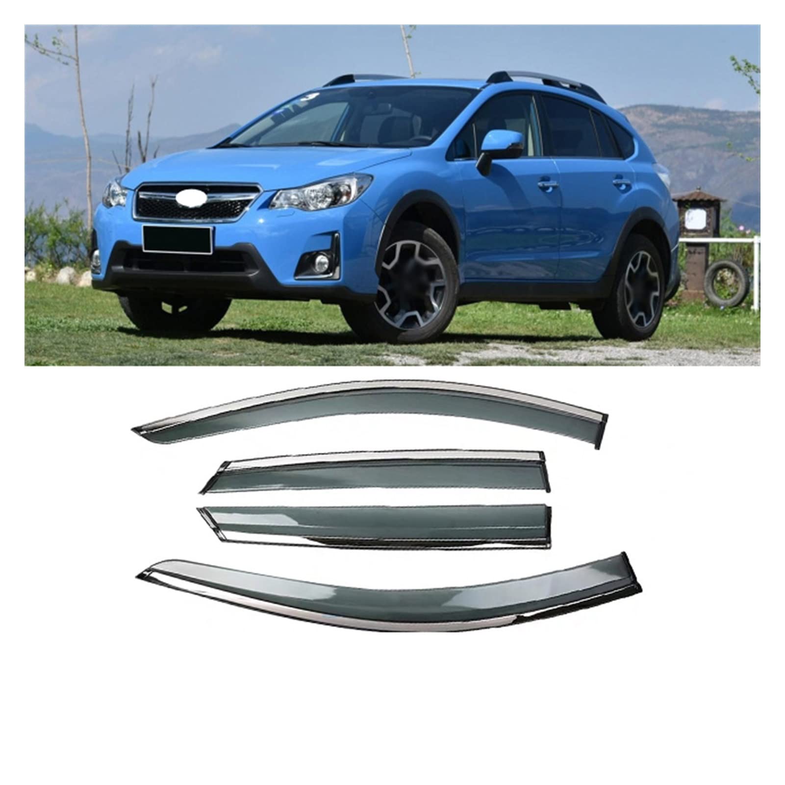 Visier Deflector Türvisiertöne Für Subaru XV 2012-2017 Windabweiser Seitenfenster Regenabweiser von CUTSUGOK