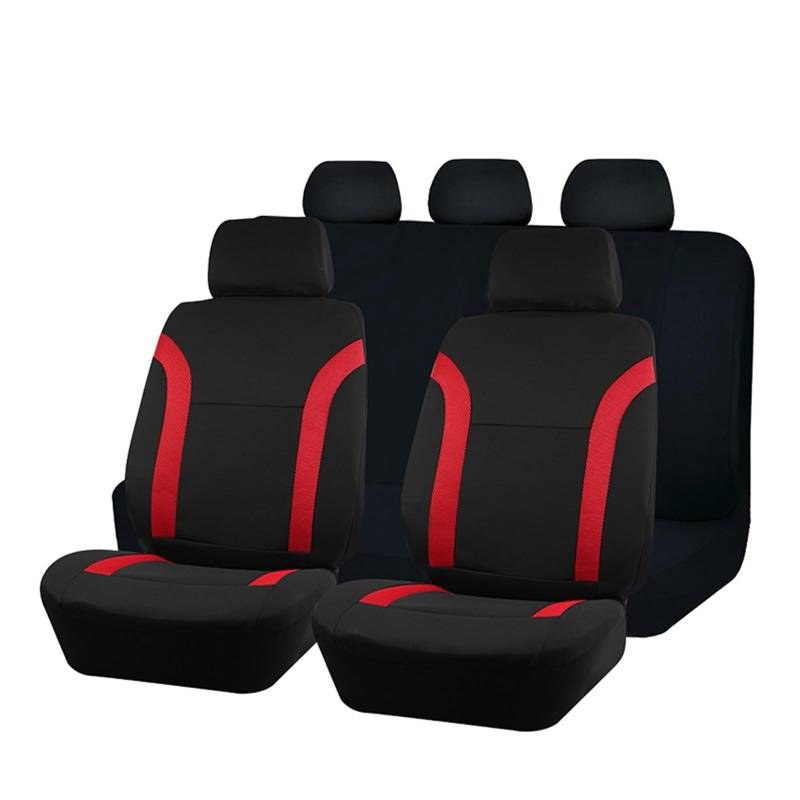 Autositzbezug Universelles Polyester-Autositzbezug-Set, Passend Für Die Meisten Autos, Schlichter Stoff, Zweifarbig, Autozubehör, Sitzschutz(4) von CUYNZEAS