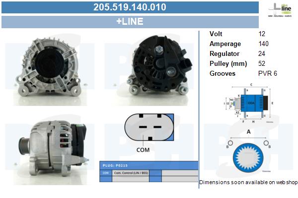 Generator CV PSH 205.519.140.010 von CV PSH