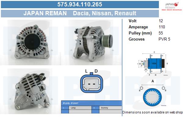 Generator CV PSH 575.934.110.265 von CV PSH