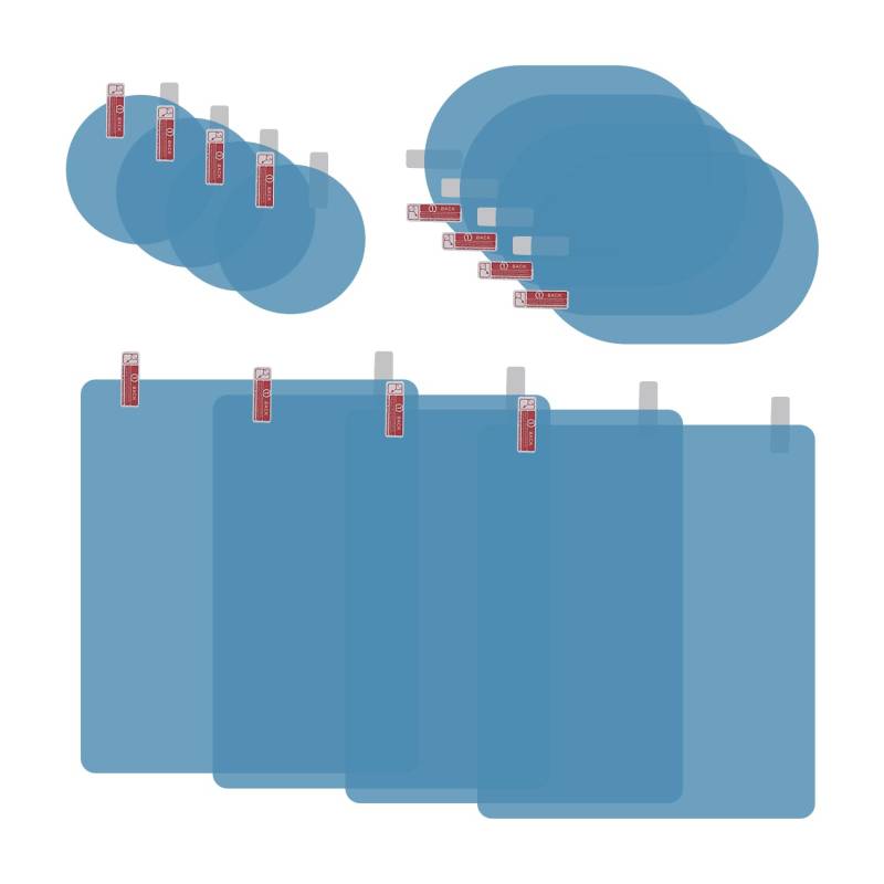 12 Stück Rückspiegel-Regenschutzfolie, Transparente wasserdichte Rückspiegelfolie, Rückspiegel-Antibeschlagfolie, Autozubehör von CVFRTT