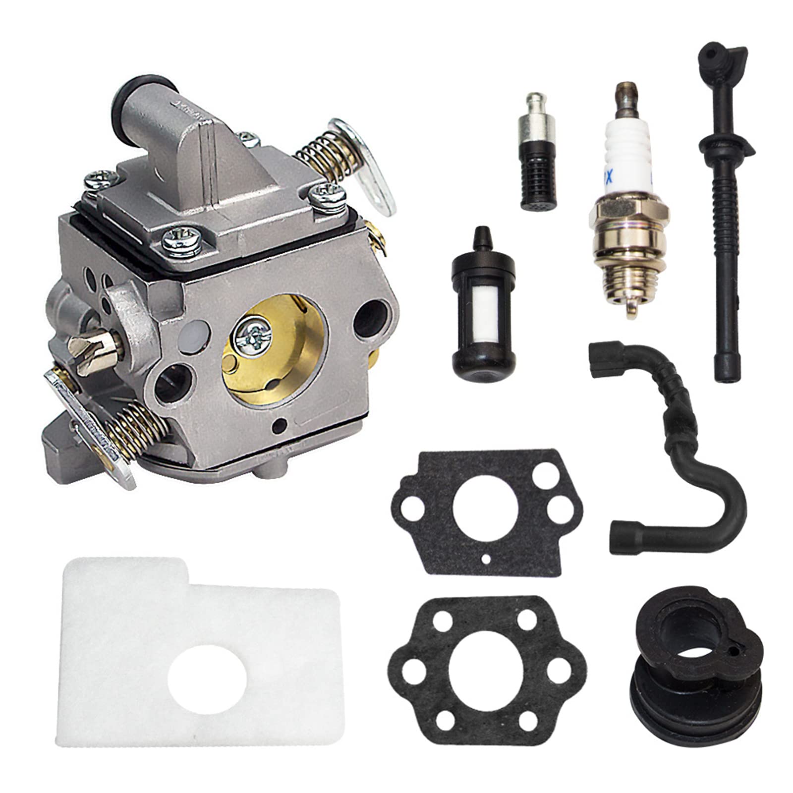 CVZJ Vergaser Ersatz mit Luftfilter Tune Up Kit für Sthil 017 018 MS 170 180 1130 120 0603 C1Q-S57 C1Q-S57A C1Q-S57B Aluminium von CVZJ