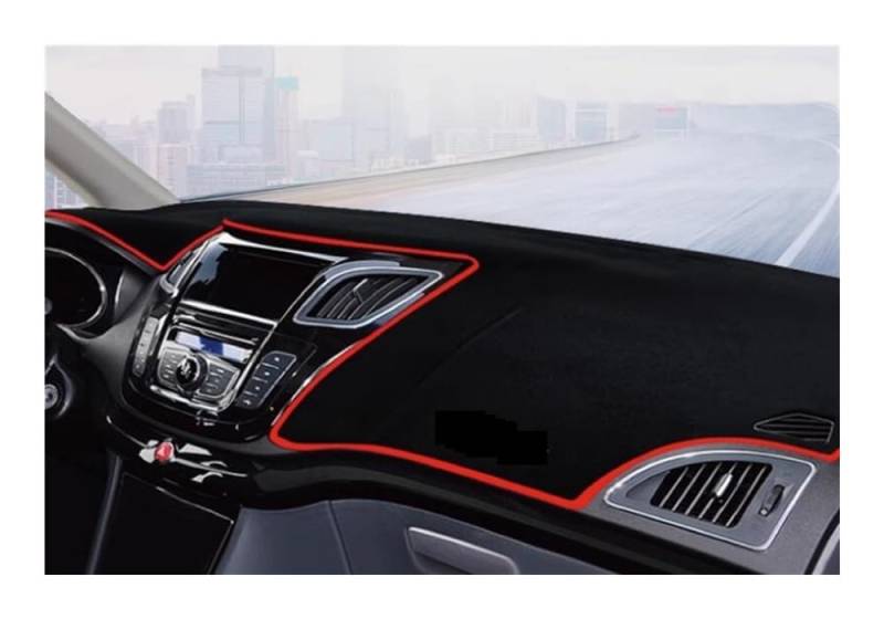 Auto Dashboard Abckung Matte Auto Dashboard Abckung Auto Vermein Licht Pad Anti-Schmutz Matte Sonnenschutz Pad Für JAC Für J6 Für M2(Color:B:red) von CVZSD