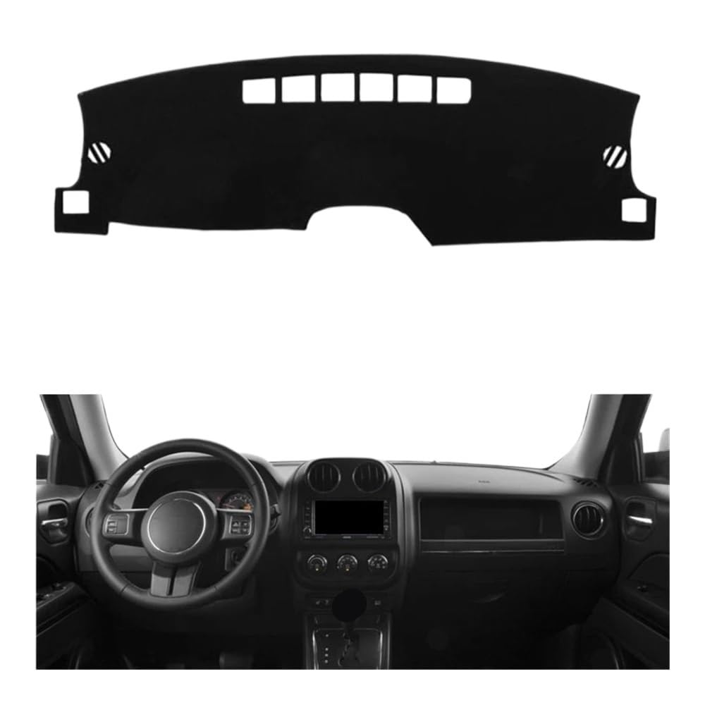 Auto Dashboard Abckung Matte Auto Dashboard Abckung Dash Matte Für Jeep Für Patriot 2010-2017 Für Compass 2011-2017 Dashmat Pad(Black) von CVZSD