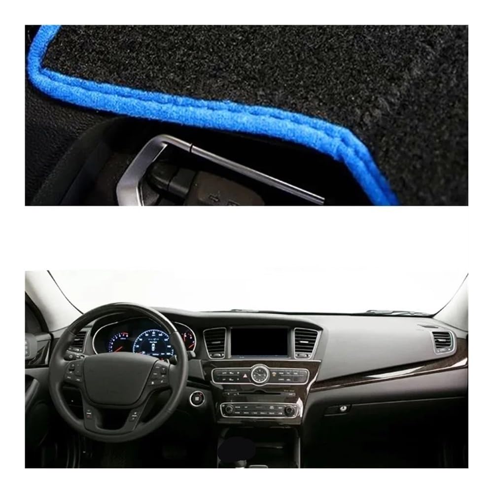 Auto Dashboard Abckung Matte Auto Dashboard Abckung Für Kia Für Canza Für K7 2010-2016 Dash Matte Pad Teppich Dashmat Sonnenschutz Pad Auto Styling(Blue) von CVZSD