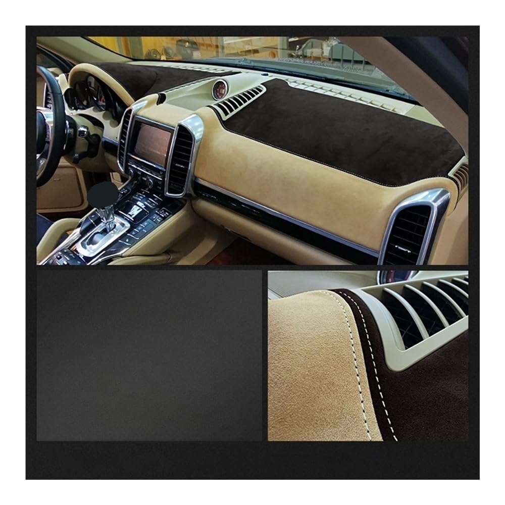 Auto Dashboard Abckung Matte Auto Dashboard Abckungen Für Alfa Für Romeo Für Giulia Für Stelvio 2015-2022 Auto Zubehör Dashboard Sonnenschirm Kissen Pad Teppiche(Beige ：BEIGE LINE) von CVZSD