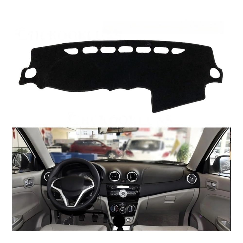 Auto Dashboard Abckung Matte Für Changan Für Alsvin Für V3 2012-2015 Auto Zubehör Dash Board Sonnenschirm Teppich Dashboard Cover Schützen Pad(Black Edge,LHD) von CVZSD