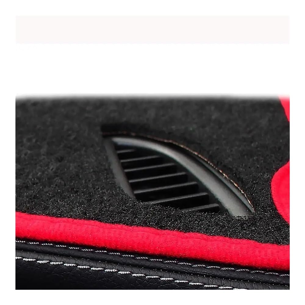 Auto Dashboard Abckung Matte Für Ford Für Mustang 2015-2018 Dashboard Matte Abckung Dashmat Pad Sonnenschutz Instrument Schützen Teppich Auto Styling Zubehör(Black and Red Edge,LHD) von CVZSD