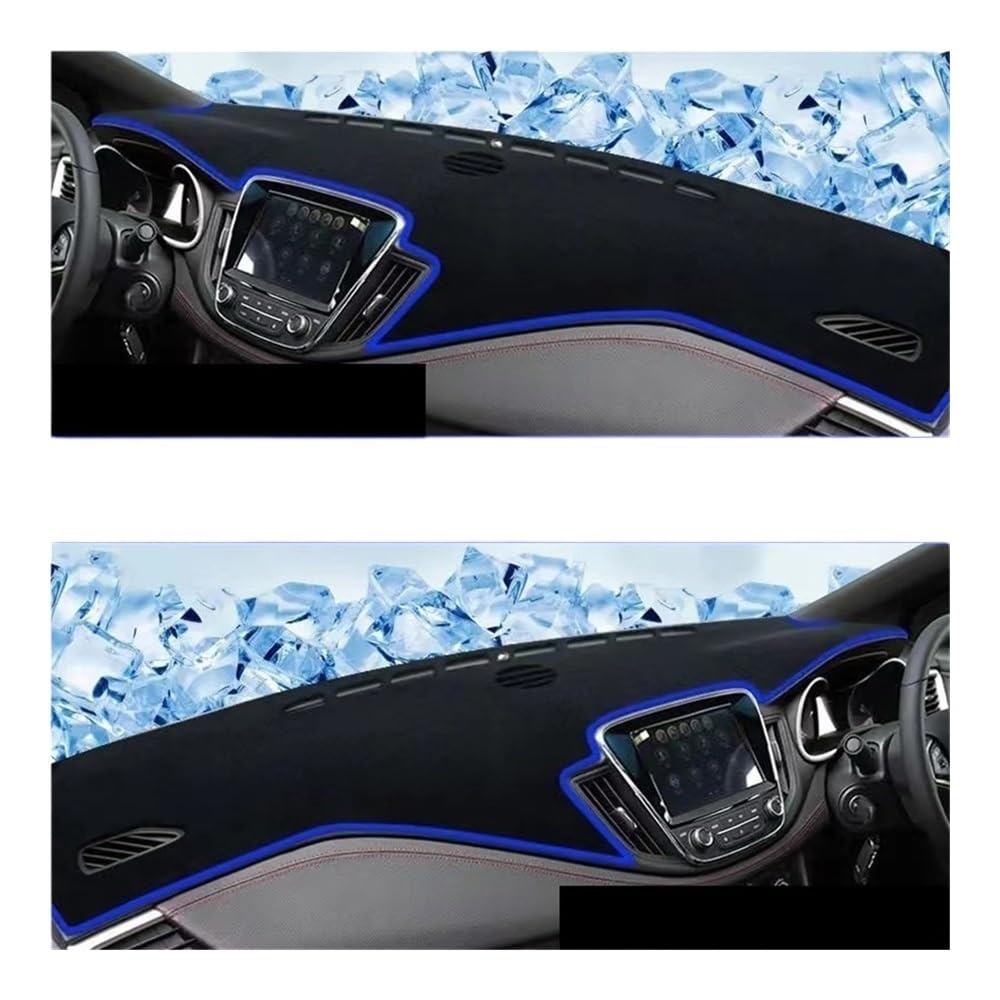 Auto Dashboard Abckung Matte Für Für Almera Für Classc 2006-2013 Auto Dashboard Abckung Matte Sonnenschutz Vermen Lcht Pad Teppche 2011 2012(Blue Edge,RHD) von CVZSD