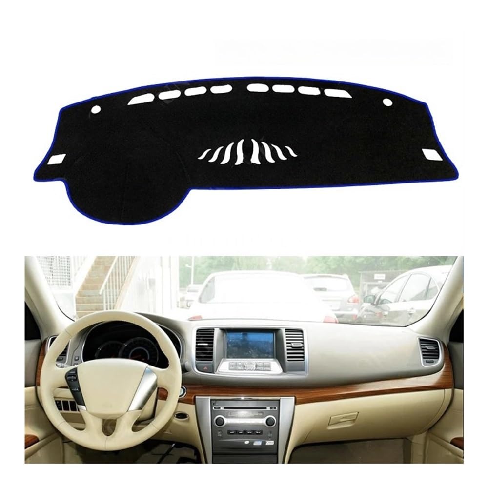 Auto Dashboard Abckung Matte Für Für Teana Für Altima Für J32 2008-2012 Zubehör Dash Board Sunsha Teppich Dashboard Cover Schützen Pad(Blue Edge,LHD) von CVZSD