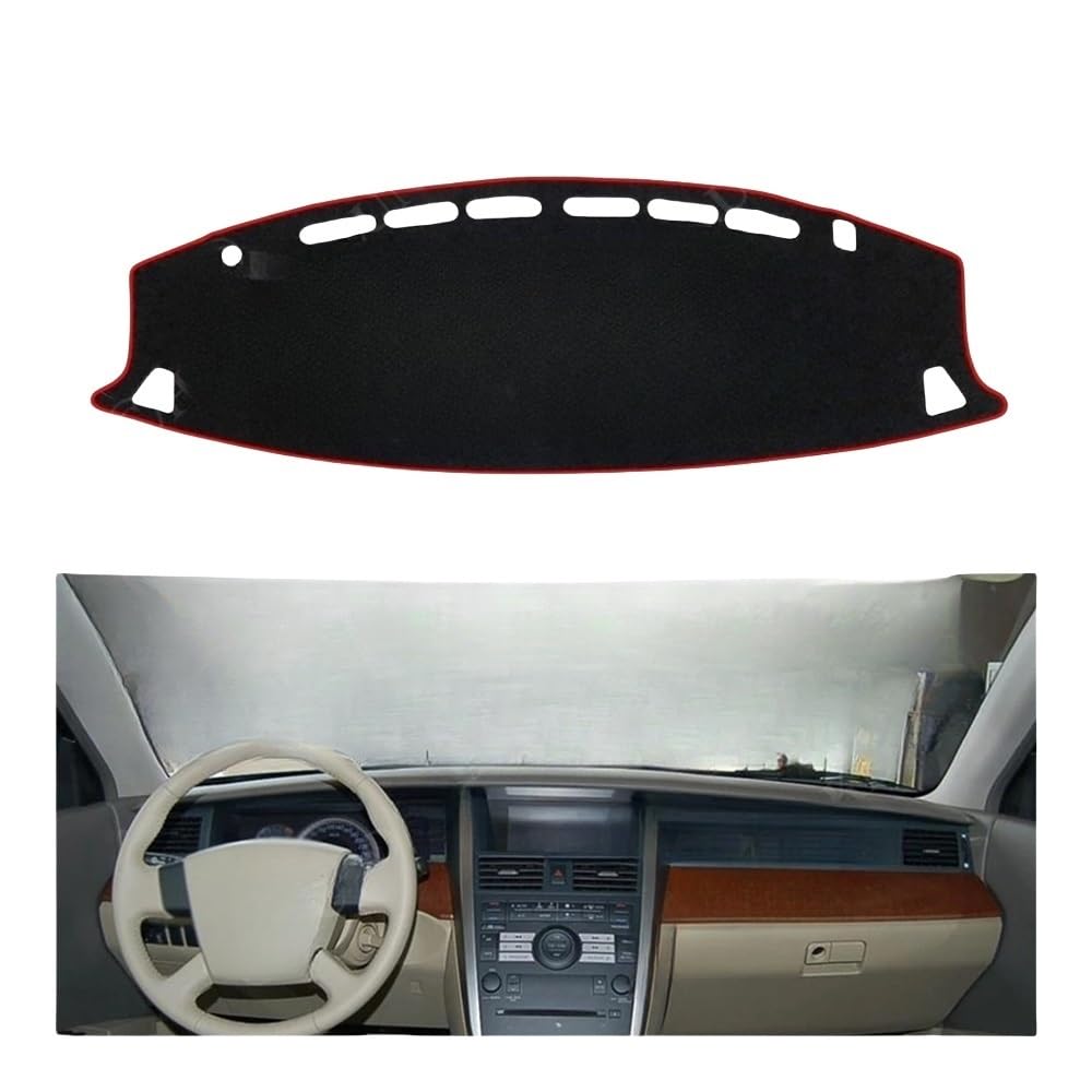 Auto Dashboard Abckung Matte Für Für Teana Für J31 2003-2007 Für Altima Zubehör Dash Board Sonnenschirm Teppich Dashboard Cover Schützen Pad(Red Edge,LHD) von CVZSD