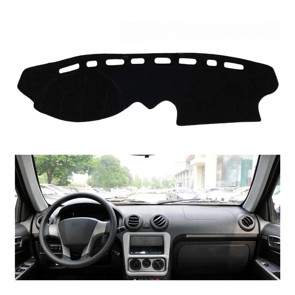 Auto Dashboard Abckung Matte Für Geely Für CK Für Otaka 2008-2016 Auto Zubehör Sonnenschirm Teppich Dashmat Dashboard Cover Schützen Pad(Black Edge,LHD) von CVZSD