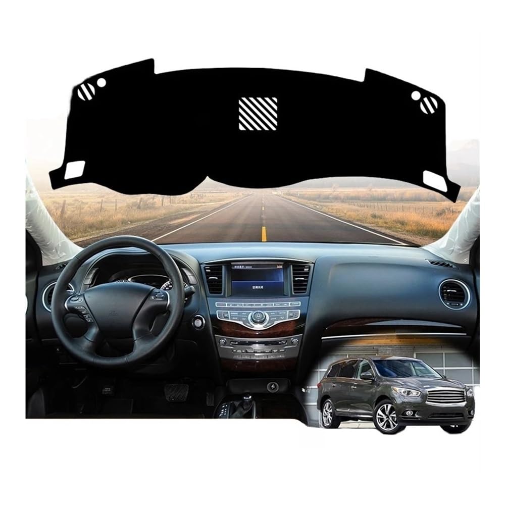 Auto Dashboard Abckung Matte Für Infiniti Für JX35 2011-2013 Auto-Armaturenbrett-Abdeckung Vermeiden Sie Lichtmatte Instrumentenplattform Schreibtisch-Schutzmatte Teppichzubehör(B:Black Line,Left Hand von CVZSD