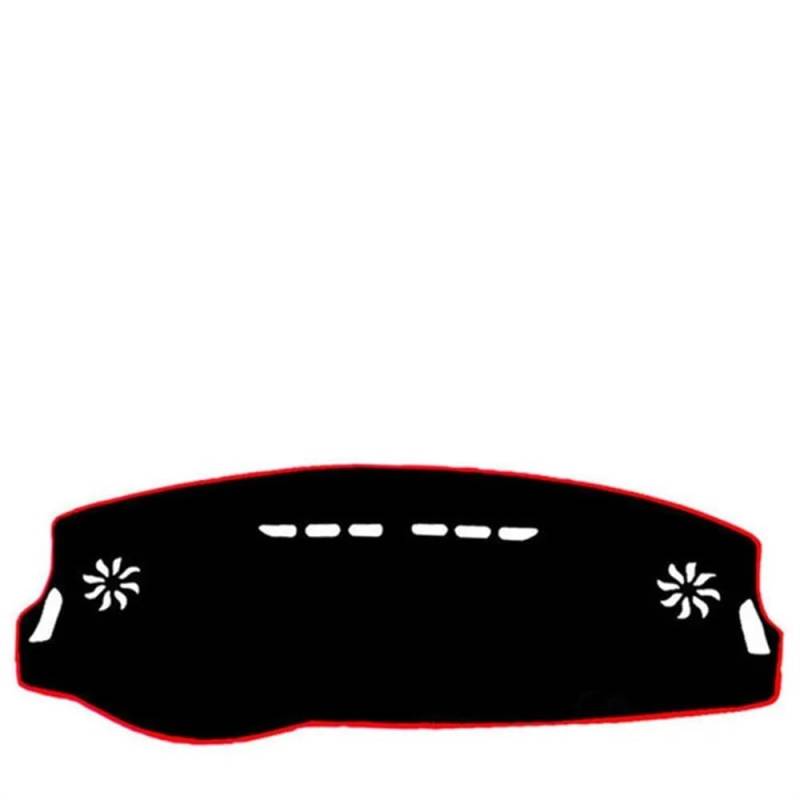 Auto Dashboard Abckung Matte Für Peugeot 301 12–19 Für Citroen Für C-Elysee 12–18 Auto-Dashmat-Teppich Armaturenbrett-Abckung Matte Pad Sonnenschutz Schützen Sie Teppich-Zubehör(Black(Red Edge),RHD) von CVZSD