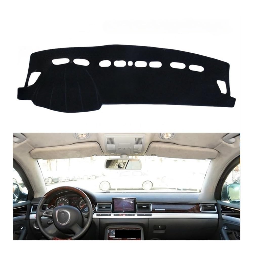 Auto Dashboard Abckung Matte Polyester Für A8 Für D3 2003-2010 Für 4E Auto Zubehör Dash Board Sonnenschirm Teppich Für S-linie Dashboard Abckung Schutz Pad(Black Edge,LHD) von CVZSD