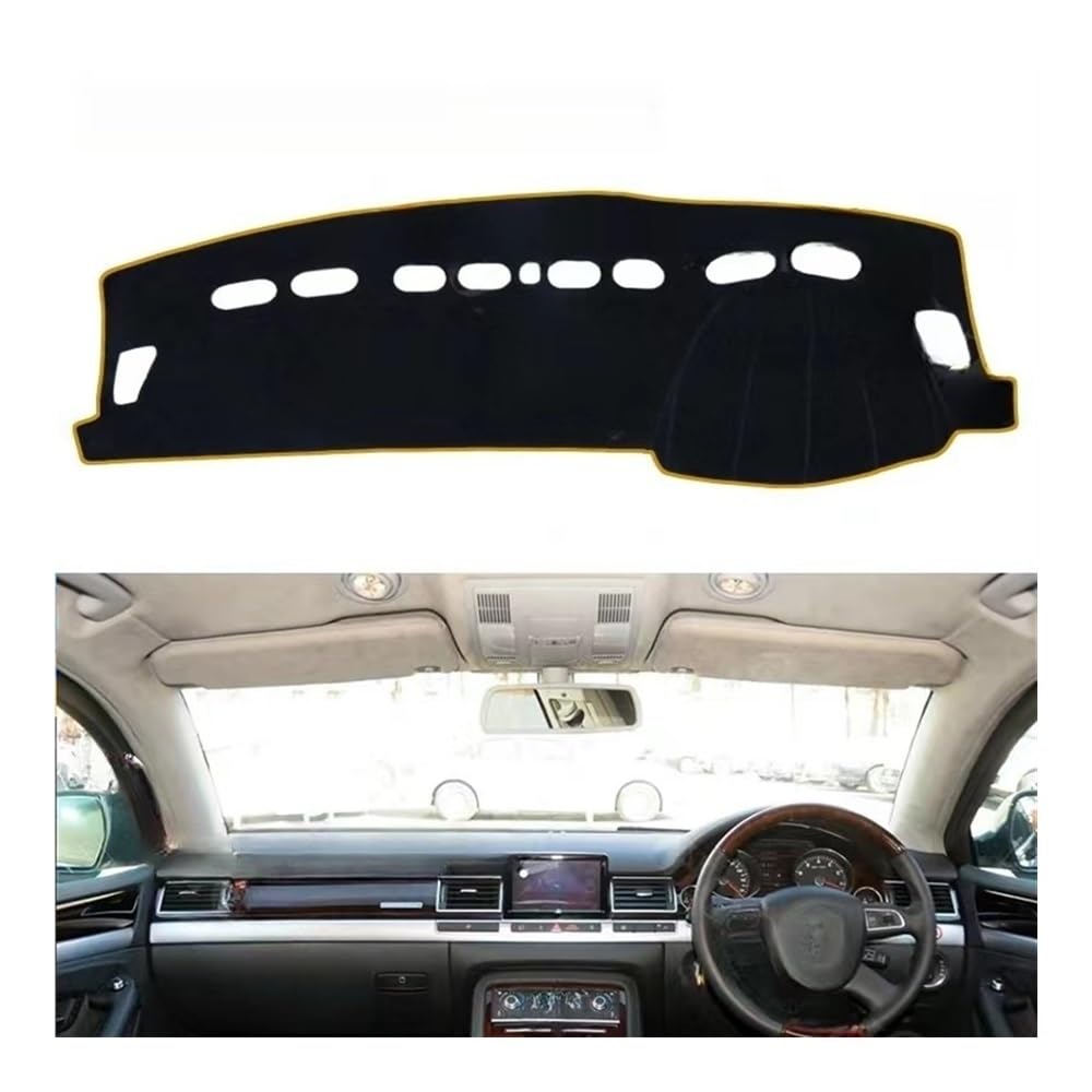 Auto Dashboard Abckung Matte Polyester Für A8 Für D3 2003-2010 Für 4E Auto Zubehör Dash Board Sonnenschirm Teppich Für S-linie Dashboard Abckung Schutz Pad(Brown Edge,RHD) von CVZSD