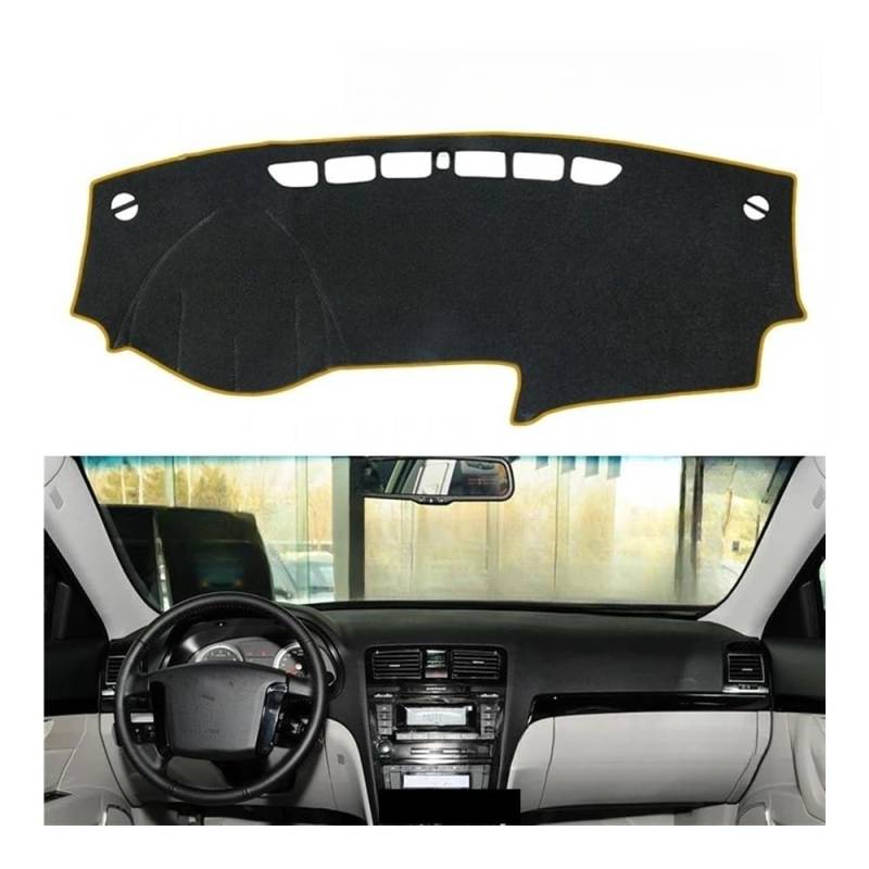 Auto Dashboard Abckung Matte Polyester Für Geely Für Emgrand Für EC8 2011-2015 Auto Zubehör Sonnenschirm Teppich Dashmat Dashboard Cover Schützen Pad(Brown Edge,LHD) von CVZSD