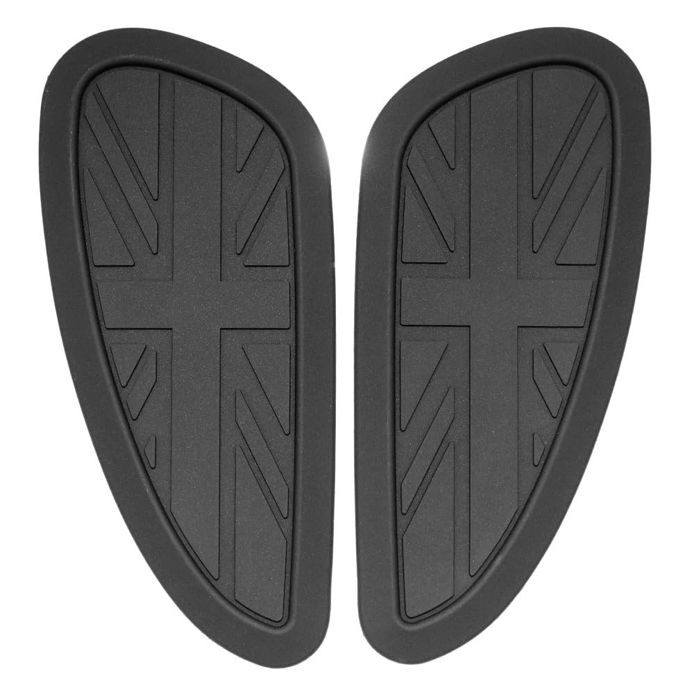 CVZSD Motorrad Tankaufkleber Motorrad Tank Knie Pads Union Jack Für Tr&iumph Thruxton Bonneville Scrambler T120 Universal Gas Kraftstoff Grip Traktion Pads Tankschutz Motorrad von CVZSD