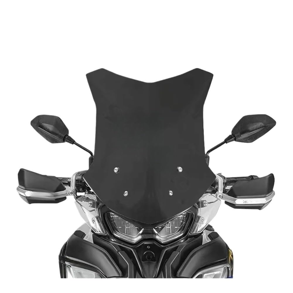 CVZSD Windschild Motorrad Für Be&Nelli TRK 702 702X TRK702 TRK702X Motorrad Zubehör Windscreens Deflektoren Visier Schwarz Windschutzscheibe von CVZSD