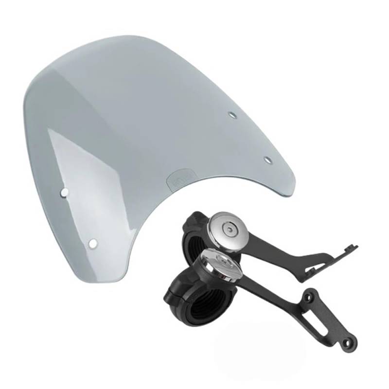 CVZSD Windschild Motorrad Motorrad Fliegengitter Windschutzscheibe Windschutz Mit Halterung Für Tr&iumph Für Bobber 2017 2018 2019 von CVZSD