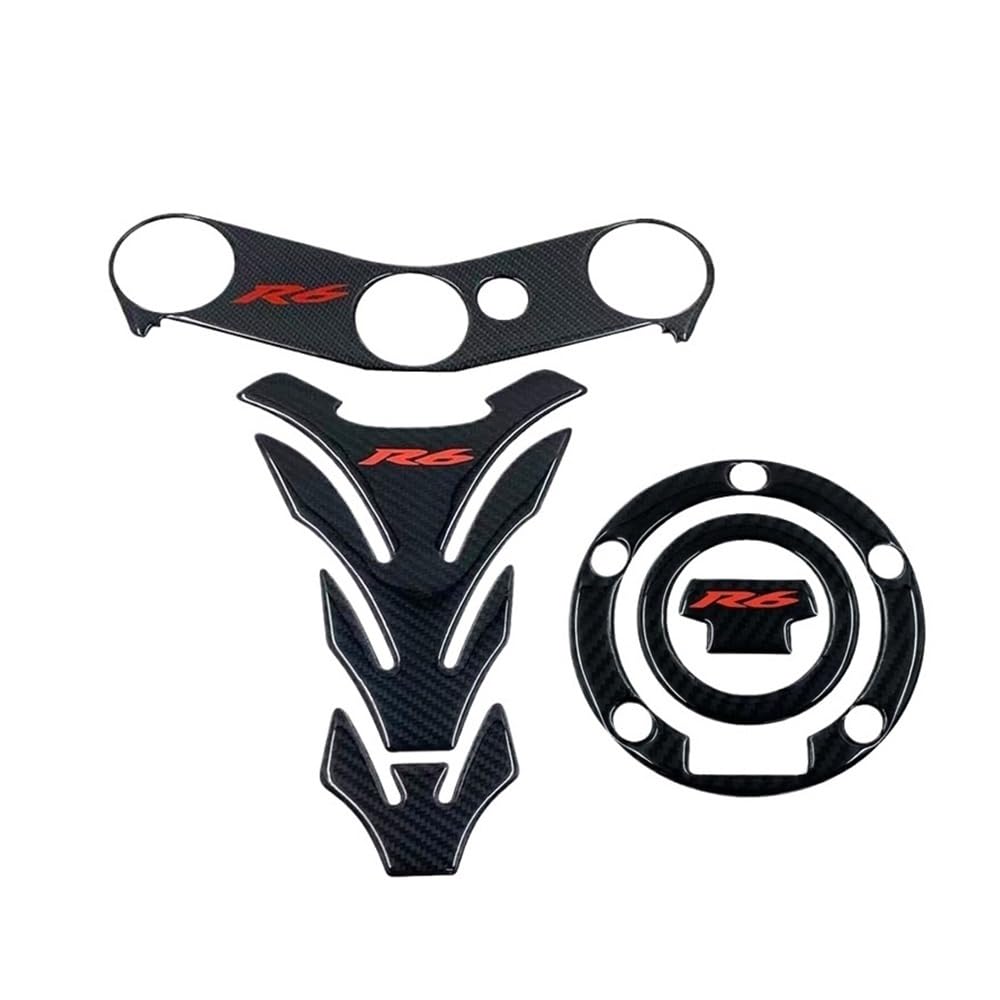 Motorrad Tankaufkleber Aufkleber Carbon Look Motorrad Tank Pad Schutz Aufkleber Fall Für YA&MAHA YZF600 YZF-R6 R6 R6S Tankpad Aufkleber Tankschutz Motorrad von CVZSD