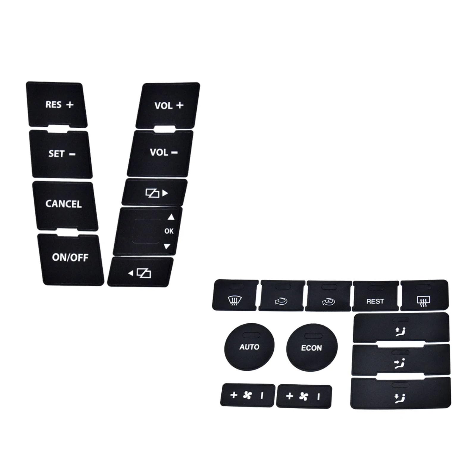 CVZXSDWLL Auto Knopf Aufkleber Kompatibel Mit VW Für Touareg 2004 2005 2006 2007 2008 2009 Auto Lenkrad Klimaanlage Klimaschalter Knopf Aufkleber Autoaufkleber(Type-C) von CVZXSDWLL