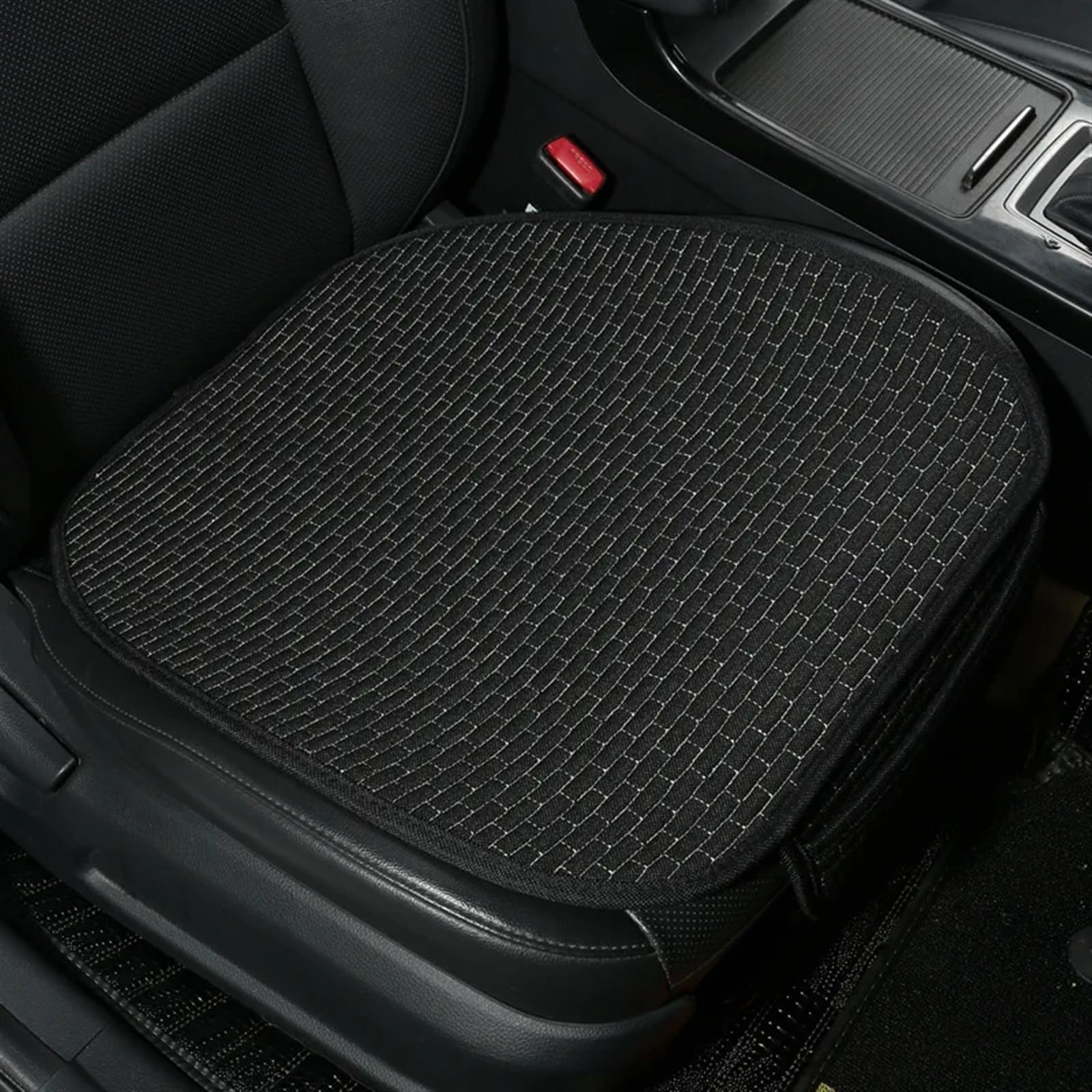 CVZXSDWLL Auto Sitzbezug Kissen Pad Für SUV LKW Autos Seat Protector Auto Sitzkissen Auto Zubehör Auto Kissen Automobil Innen Schonbezug Autositz(Black,Single Front seat Bottom) von CVZXSDWLL