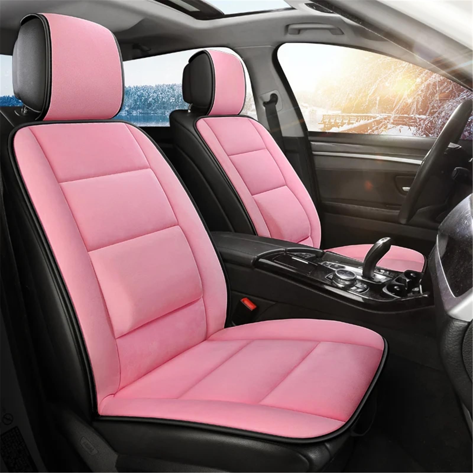 CVZXSDWLL Autositzbezug Auto Universal Sitzkissen Sitzschutz Autozubehör Autositzschutzpolster Autositzkissen Schonbezug Autositz(Pink) von CVZXSDWLL