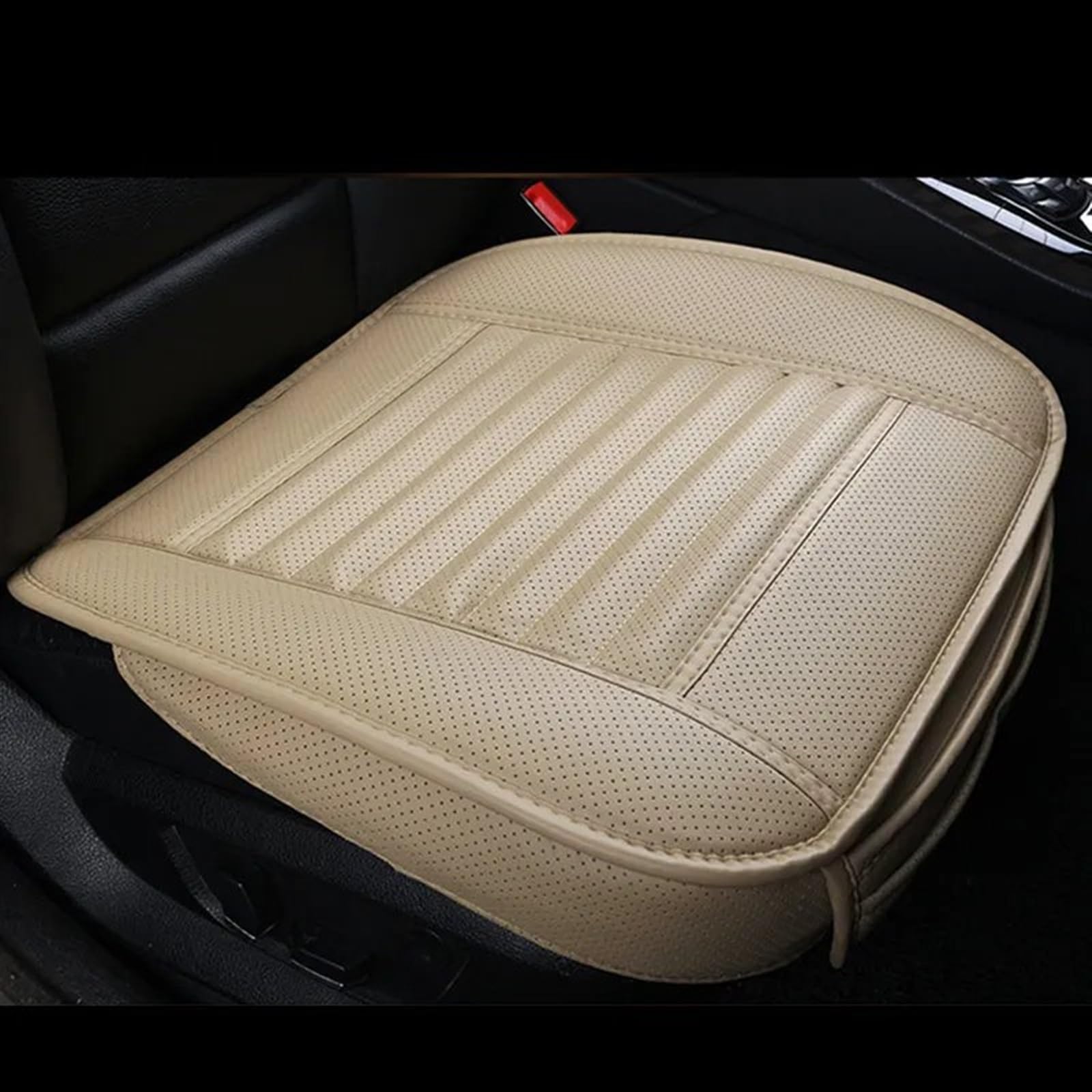 CVZXSDWLL Autositzbezug Innen Autositzbezug Kissen Vier Jahreszeiten Schutzmatte Universeller Sitzbezug Teppich Autozubehör Autokissen Schonbezug Autositz(Beige,1pc Front) von CVZXSDWLL