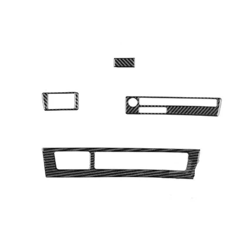 CVZXSDWLL CD-Bedienfeld-Abdeckung Kompatibel Mit E65 E66 2002 2003 2004 2005 2006 2007 2008 Center AC CD Panel Rahmen Carbon Faser Muster Aufkleber Trim Auto Innendekoration(LHD) von CVZXSDWLL