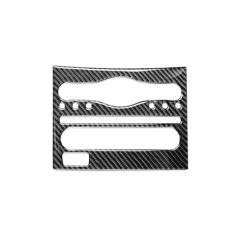 CVZXSDWLL CD-Bedienfeld-Abdeckung Kompatibel Mit Infiniti Für QX70 2014 2015 2016 2017 2018 2019 2020, Kohlefasermuster, Multimedia-Abdeckung, Zieraufkleber, Autoinnenraum(Black Carbon,C) von CVZXSDWLL
