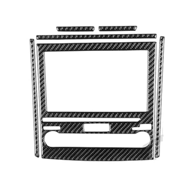 CVZXSDWLL CD-Bedienfeld-Abdeckung Kompatibel Mit Subaru Für XV Für Crosstrek 2018 2019 2020 2021 2022, Display-Panel-Abdeckung, Auto-Innerior-Zubehör, Kohlefaser-Muster(Black Carbon,B) von CVZXSDWLL