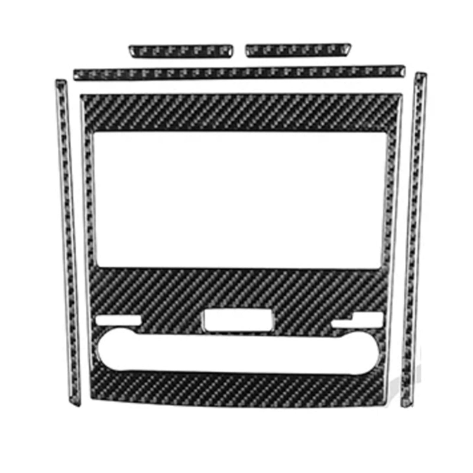 CVZXSDWLL CD-Bedienfeld-Abdeckung Kompatibel Mit Subaru Für XV Für Crosstrek 2018 2019 2020 2021 2022, Display-Panel-Abdeckung, Auto-Innerior-Zubehör, Kohlefaser-Muster(Black Carbon,color1) von CVZXSDWLL