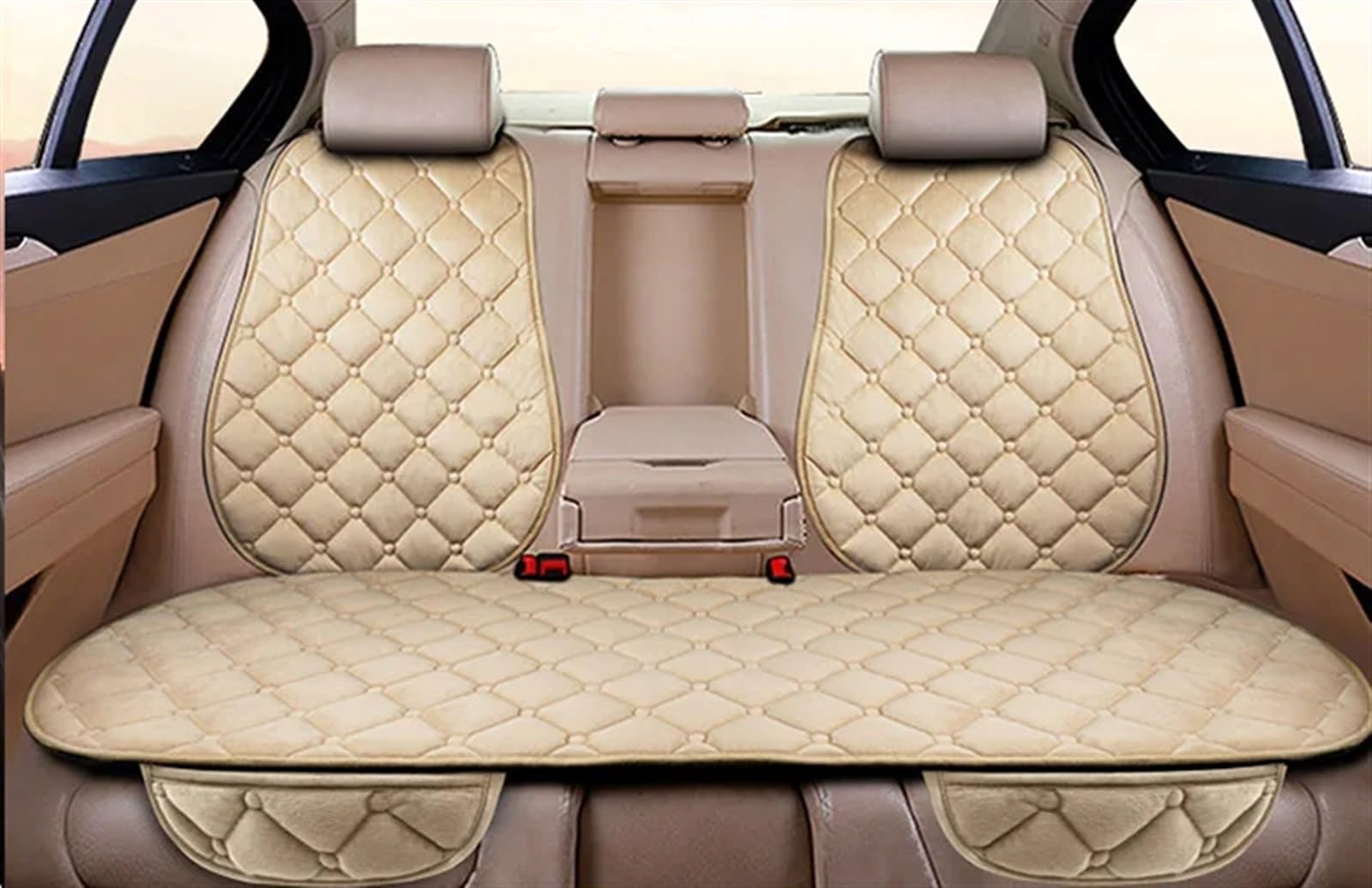 CVZXSDWLL Kompatibel Mit Accord M6 X45 Sitzkissenschutzpolster Autositzbezug Sitzschutz Komplettset Auto-Innensitzbezüge Matte Schonbezug Autositz(Beige,1pc Rear) von CVZXSDWLL