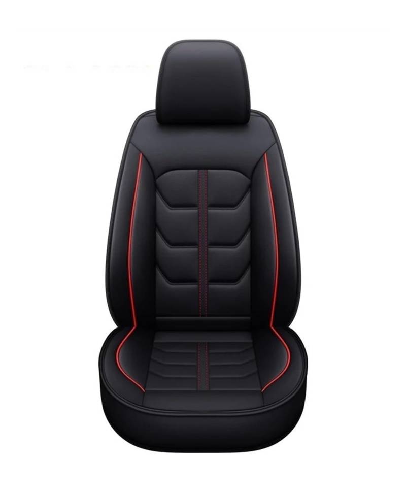 CVZXSDWLL Kompatibel Mit Nissan Für Qashqai J10 J11 Universal Style Autositzbezüge Kissen Sitzbezug Auto Vorder-/Rücksitzbezug Zubehör Schonbezug Autositz(Black-red,1front) von CVZXSDWLL