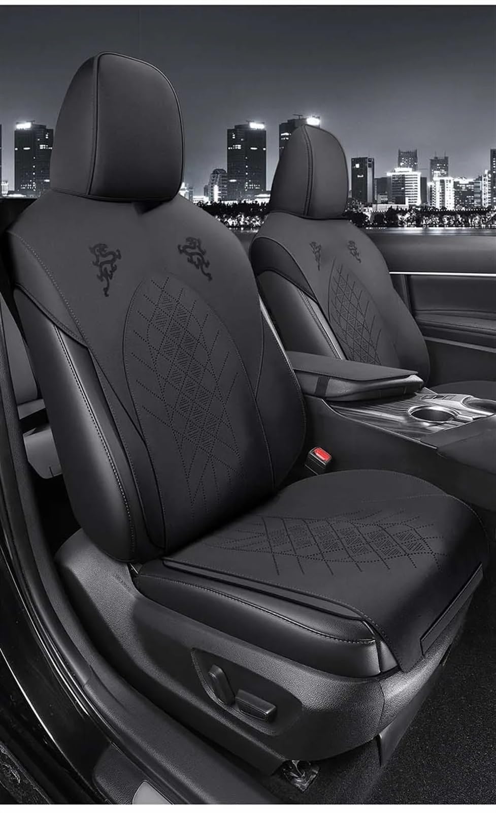 CVZXSDWLL Kompatibel Mit Toyota Für Highlander 5-Sitzer, Autozubehör, Abgedecktes Auto, Komplettes Set, Sitzschutz, Kissenpolster, Autositzbezüge, Automobil-Innenraum Schonbezug Autositz(Black) von CVZXSDWLL