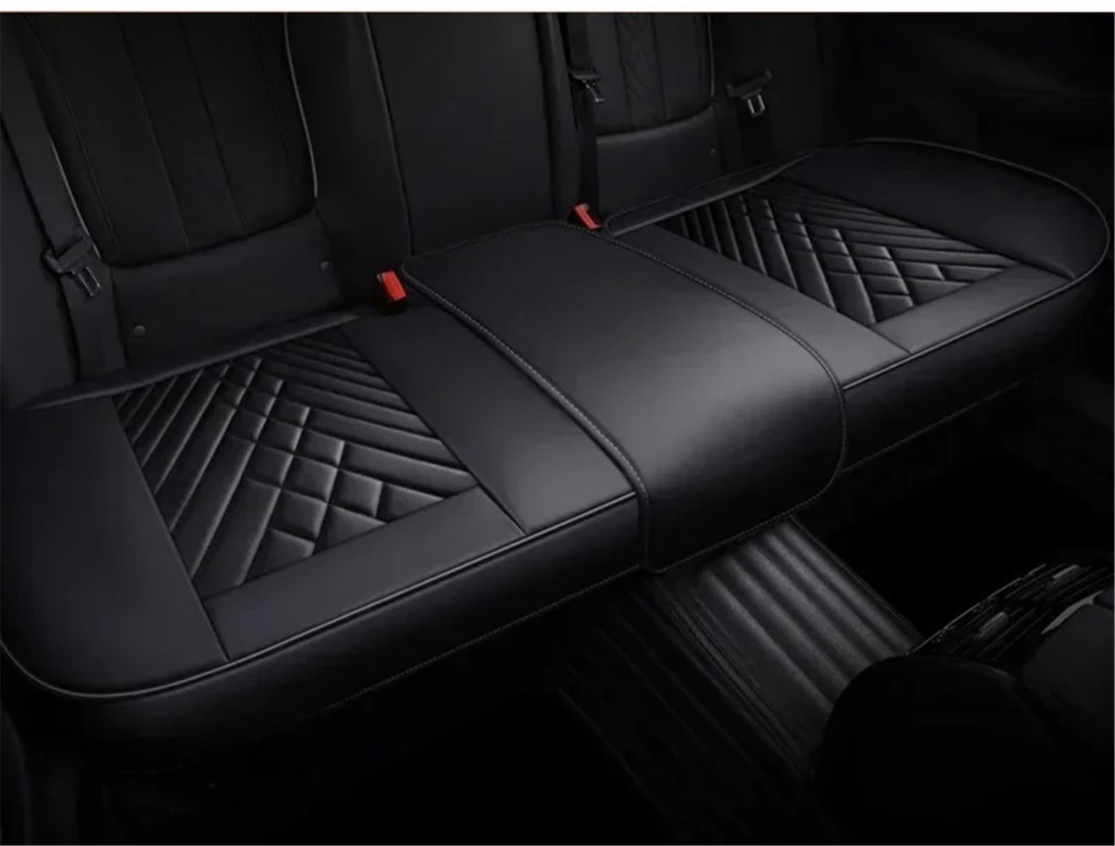 CVZXSDWLL Kompatibel Mit VW Für Golf Für Passat Für CC Universal-Autositzbezug Kissen Autositz-Schutzpolster Auto-Sitzbezug Vorne Hinten Schonbezug Autositz(Black,Rear) von CVZXSDWLL