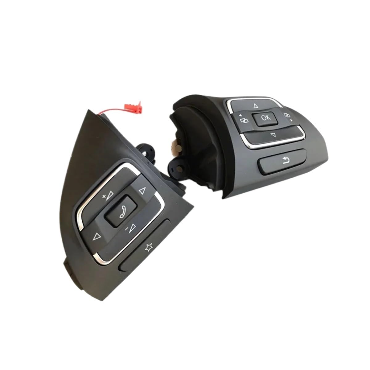 CVZXSDWLL Kompatibel Mit VW Für Golf Mk6 2009–2013 Für Cc 2009–2014 Für Tiguan 2008–2014 5C0959537A Auto Links Rechts Lenkradschalter-Knopfteile Lenk Rad Knopf Ersatz von CVZXSDWLL