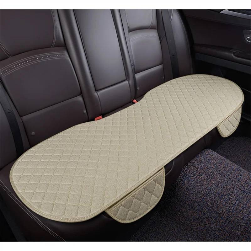 CVZXSDWLL Universal Atmungsaktive Auto Sitzbezug Set Autos Sitzbezüge Kissen Vier Jahreszeiten Schutz Auto Zubehör Auto Sitz Schutz Pads Schonbezug Autositz(Beige,B) von CVZXSDWLL