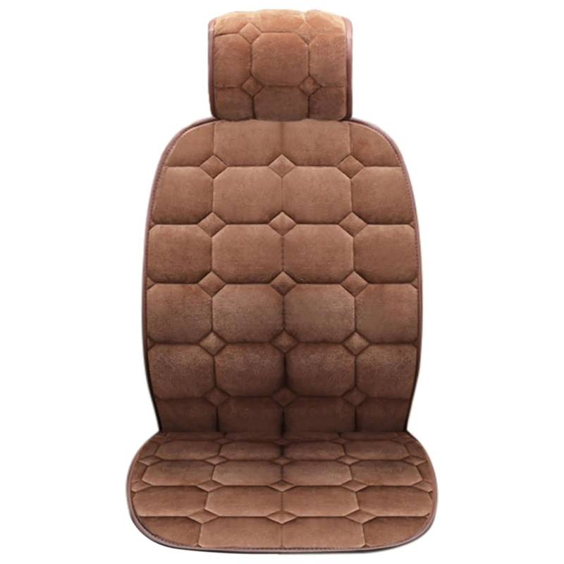 CVZXSDWLL Universal Auto Kissen Vorne Auto Sitz Abdeckung Protektoren Für Autos Weichen Sitz Schutz Sitzbezüge Automobil Innen Schonbezug Autositz(Brown) von CVZXSDWLL