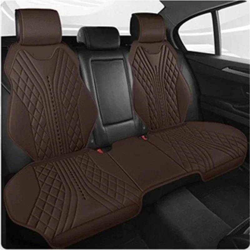 CVZXSDWLL Universal Auto Sitz Abdeckung Atmungsaktive Pad Matte Auto Kissen Auto Vorne Hinten Sitz Abdeckung Automobil Innen Auto Sitz Schutz Pads Schonbezug Autositz(Brown,Rear) von CVZXSDWLL