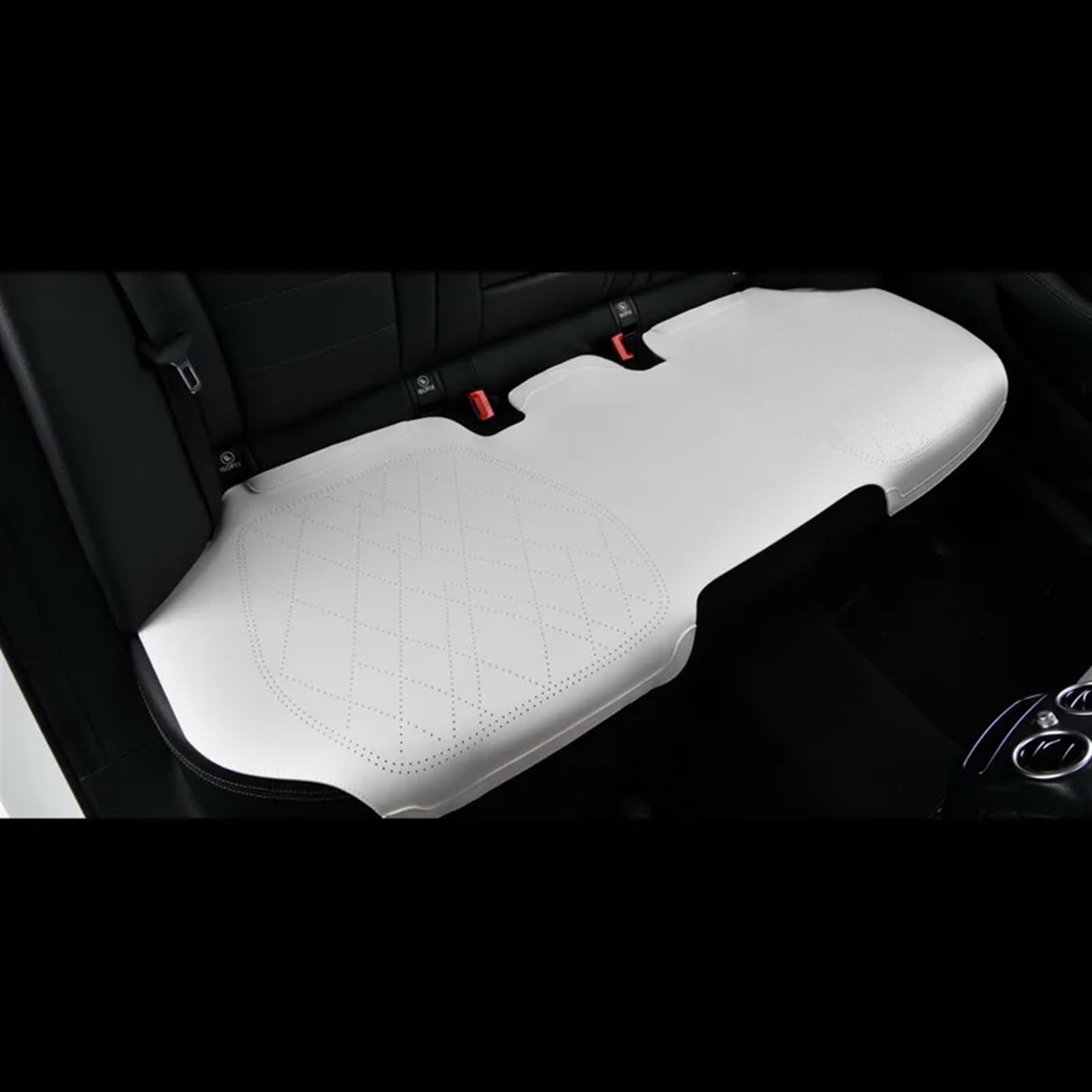 CVZXSDWLL Universal Auto Sitz Abdeckung Fahrzeug Sitz Kissen Stuhl Protector Auto Innen Zubehör Matte Auto Vorne/hinten Sitz Abdeckung Automobil Innen Schonbezug Autositz(White,Rear) von CVZXSDWLL