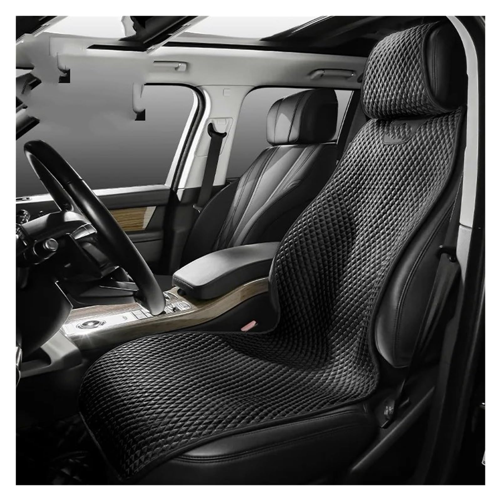 CVZXSDWLL Universal Auto Sitz Abdeckung Für Einzel Sitz Automobil Innen Auto Sitz Schutz Pads Auto Kissen Schutz Matte Auto Zubehör Schonbezug Autositz(Black,color1) von CVZXSDWLL